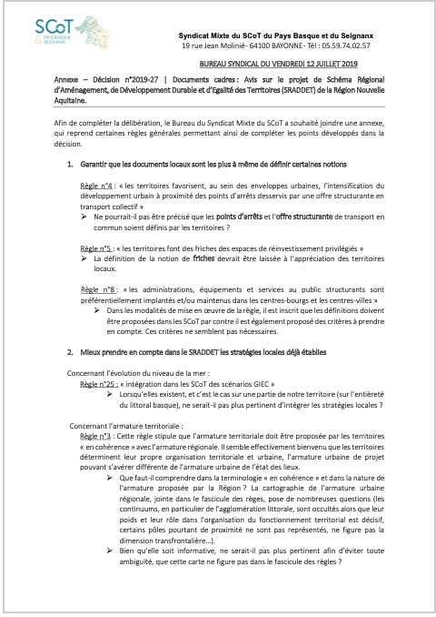 SRADDET Nouvelle Aquitaine - Annexe