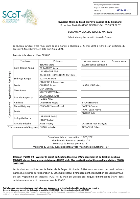 SDAGE Adour Garonne et PGRI